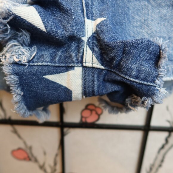 YMI Blue Starrt Star Stars Jean Shorts Size 3/26 Dream Authentic Denim - Picture 6 of 8